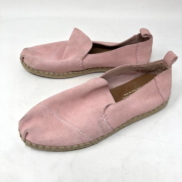 Toms Pink Suede Alpargata Espadrille 7 - Picture 3 of 10